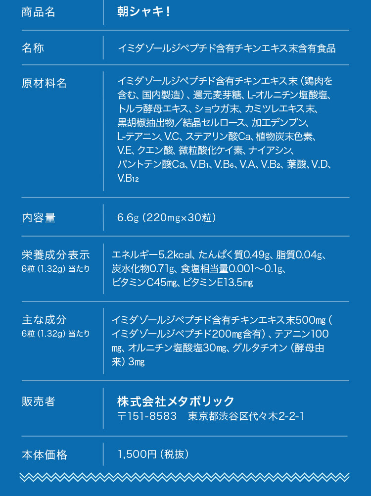 朝シャキ！ | 朝の目覚めからスッキリとした毎日へ‎ｰ(株)メタボリック