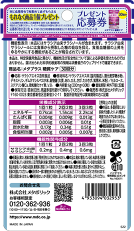 メタプラス 糖質ケア プレゼント応募のキリトリ箇所