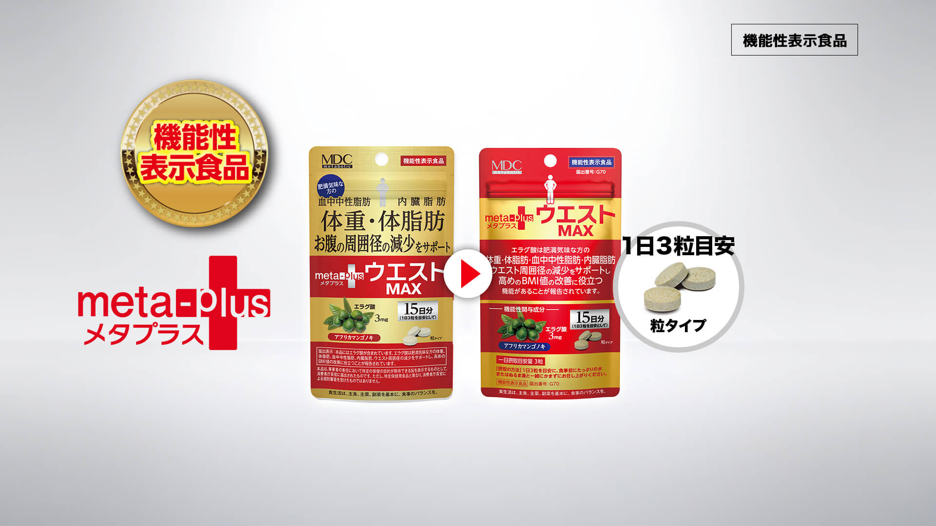 メタプラス ウエストマックス 機能性関与成分 エラグ酸 配合| 株式会社