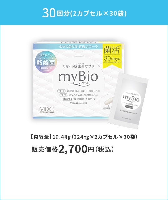 リセット型 生菌（なまきん）サプリ myBioマイビオ | 株式会社メタボリック